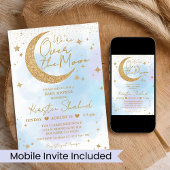 Über der Mond-Babydusche Einladung