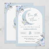 Über der Mond-Babydusche Einladung (Vorne/Hinten)