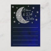 Über der Mond Babydusche Hinweiskarte (Vorderseite)