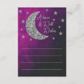 Über der Mond Babydusche Hinweiskarte (Vorderseite)