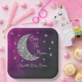 Über der Mond Babydusche Pappteller (Party)