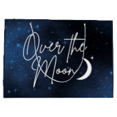 Über der Mond Babydusche Personalisiert Große Geschenktüte (Rückseite)