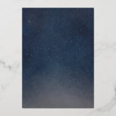 Über der Mond Babydusche real Folieneinladung (Rückseite)