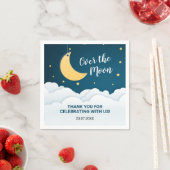 Über der Mond Babydusche Serviette (Beispiel)