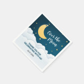 Über der Mond Babydusche Serviette (Ecke)