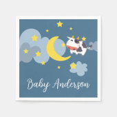 Über der Mond Babydusche Serviette (Vorderseite)