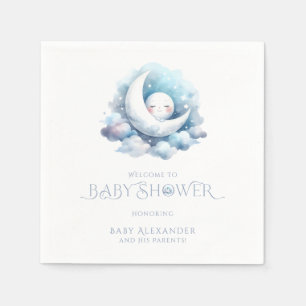 Über der Mond Babydusche Serviette