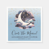 Über der Mond Babydusche Serviette (Vorderseite)