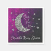 Über der Mond Babydusche Serviette (Vorderseite)