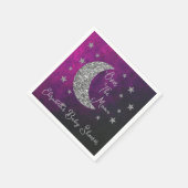 Über der Mond Babydusche Serviette (Ecke)