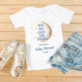 Über der Mond Babydusche T-Shirt