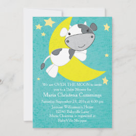 Über der Mond-Babyparty-Einladung Einladung