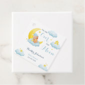 Über der Mond Bear Boy Babydusche Geschenkanhänger (Beispiel)