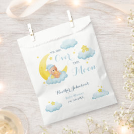 Über der Mond Bear Boy Babydusche Geschenktütchen