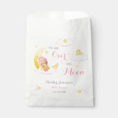 Über der Mond Bear Girl Babydusche Geschenktütchen (Vorderseite)