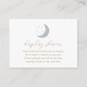 Über der Mond Boy Babydusche Begleitkarte (Vorderseite)