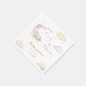 Über der Mond Girl Bärendusche Serviette (Ecke)