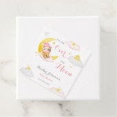 Über der Mond Girl Cow Babydusche Geschenkanhänger (Beispiel)