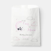 Über der Mond Girl Panda Bear Babydusche Geschenktütchen (Vorderseite)