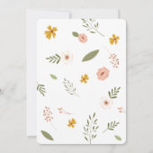 Über der Mond Wildblume Babydusche Einladung (Rückseite)