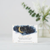 Über der Monddiaper Raffle Ticket Baby Dusche Begleitkarte (Stehend Vorderseite)