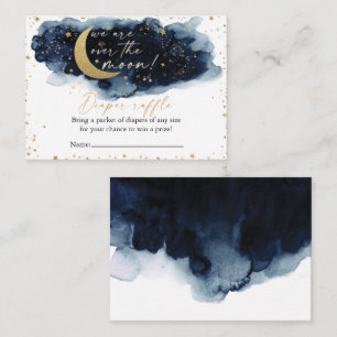 Über der Monddiaper Raffle Ticket Baby Dusche Begleitkarte