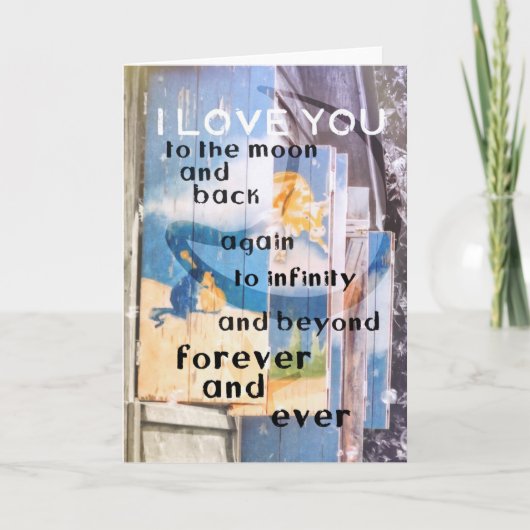 ÜBER DER MONDGrußkarte Dankeskarte (Vorderseite)