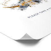 Über der Mondnacht Gold Babies sind süß Poster (Ecke)