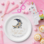 Über der Mondnacht goldene Folie Blütendusche Pappteller (Party)