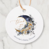 Über der Mondnacht Goldfolie danke Geschenkanhänger (Vorderseite)