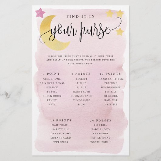 Über der Mondpurse-Papierspielkarte Pink Flyer (Vorne)