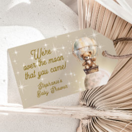 Über der Mondteddy-Bären Celestial Baby-Dusche Geschenkanhänger