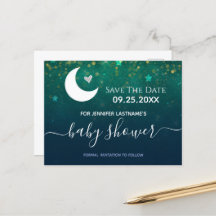 Über der Moon Babydusche Save the Date