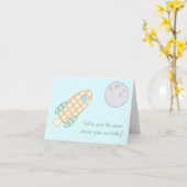 Über der Moon-Babykarte Karte (Gelbe Blume)