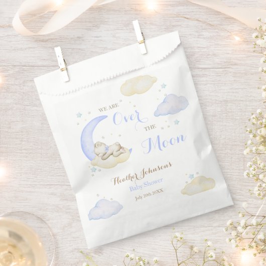 Über der Moon Boy Bear Babydusche Geschenktütchen (Ausgeschnitten)