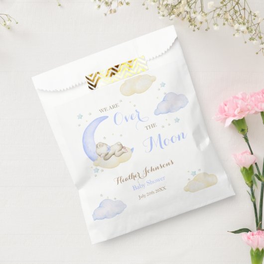 Über der Moon Boy Bear Babydusche Geschenktütchen (Versiegelt)