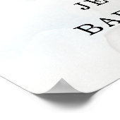 Über der Moon Boy Blue Baby Dusche Empfang Poster (Ecke)