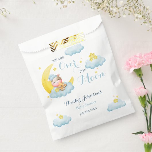 Über der Moon Boy Cow Babydusche Geschenktütchen (Versiegelt)