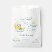 Über der Moon Boy Cow Babydusche Geschenktütchen (Vorderseite)
