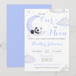 Über der Moon Boy Panda Bärendusche Einladung