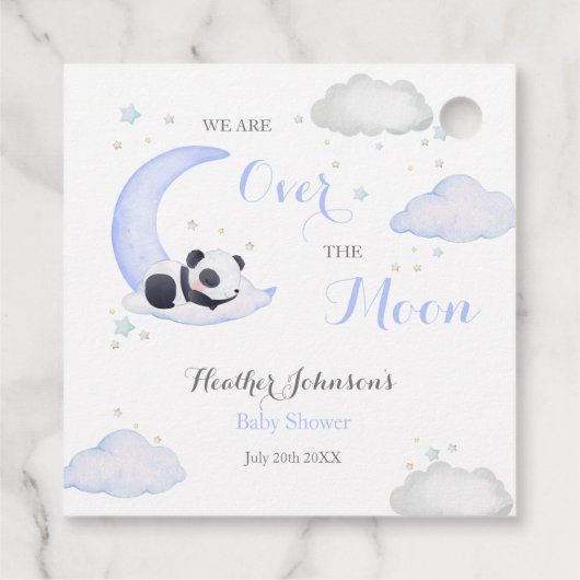 Über der Moon Boy Panda Bärendusche Geschenkanhänger (Rückseite)