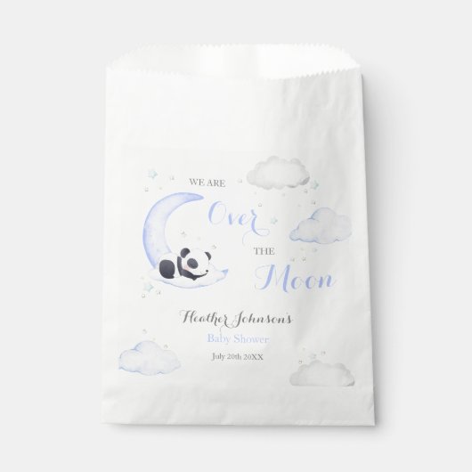 Über der Moon Boy Panda Bärendusche Geschenktütchen (Vorderseite)