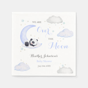 Über der Moon Boy Panda Bärendusche Serviette