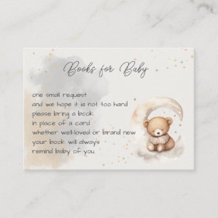 Über der Moon Teddy Bärenduschenkarte Begleitkarte