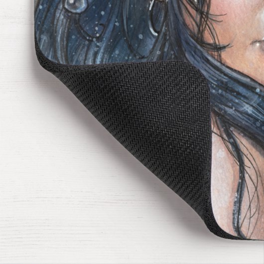 Über der Nacht sah ich Ihre Gesichts-Fee Mousepad (Ecke)