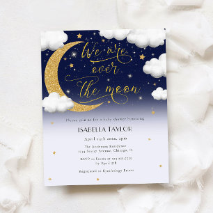 Über der neutralen Babydusche des Mondes