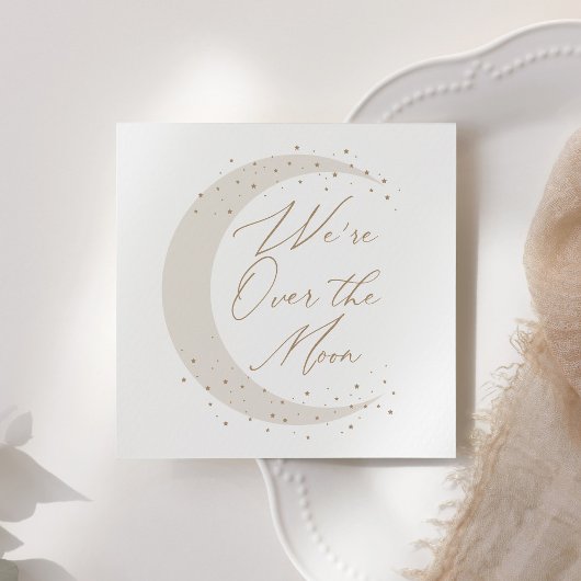 Über der neutralen Mond-Babydusche Serviette