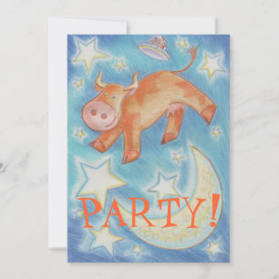 Über der Party Einladung des Mondes
