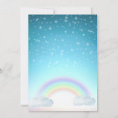Über der Rainbow Baby-Dusche Einladung (Rückseite)