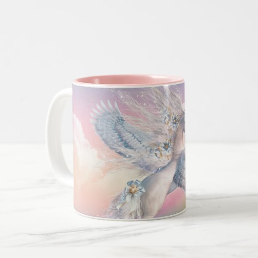 Über der Rainbow-Tasse Zweifarbige Tasse (Vorderseite Links)